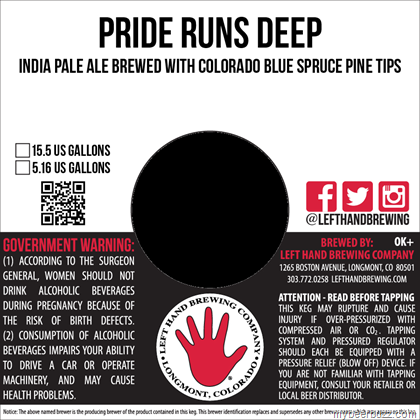 Left Hand Brewing – Pride Runs Deep IPA