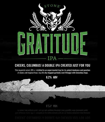 Stone Gratitude IPA – Brewed Exclusively For Columbus, OH