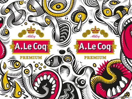 A. Le Coq Estonian Premium Cans–Tattoo Design