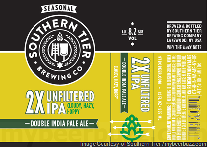 Southern Tier Adding New 2X Unfiltered IPA
