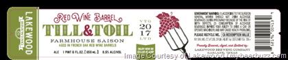 Lakewood Brewing – Red Wine Barrel Till & Toil 2017