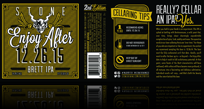 Stone Releases Enjoy After 12.26.15 Brett IPA Today