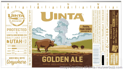 Uinta Golden Ale Rotating Park Series Release No 2, 3 & 4 (Yellowstone, Arches & Great Smoky Mountains)