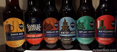 Mybeerbuzz.com Highlights The Samuel Adams 2016 Winter Classic Variety Pack (New Hopflake & Ginger Beer)