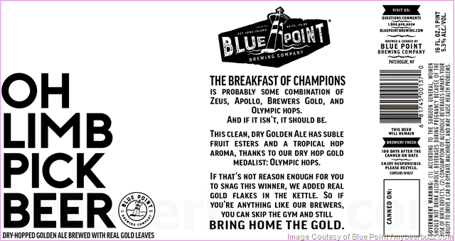 Blue Point Oh Limb Pick Beer Brewed With Real Gold Leaves
