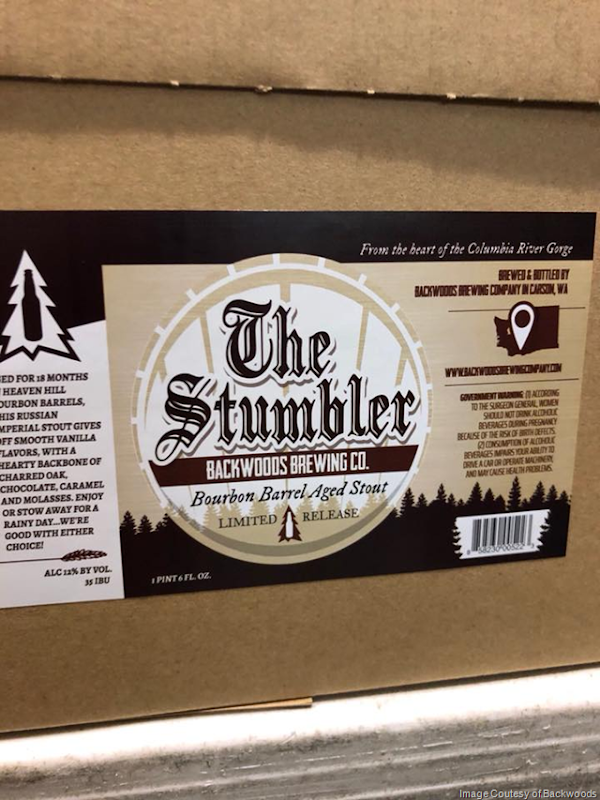 Backwoods Brewing Releasing The Stumbler Bourbon Barrel Stout 11/10