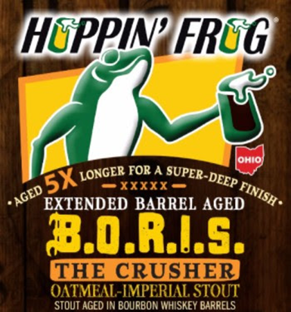 Hoppin’ Frog Extended Barrel-Aged B.O.R.I.S. The Crusher Oatmeal-Imperial Stout Coming 4/29