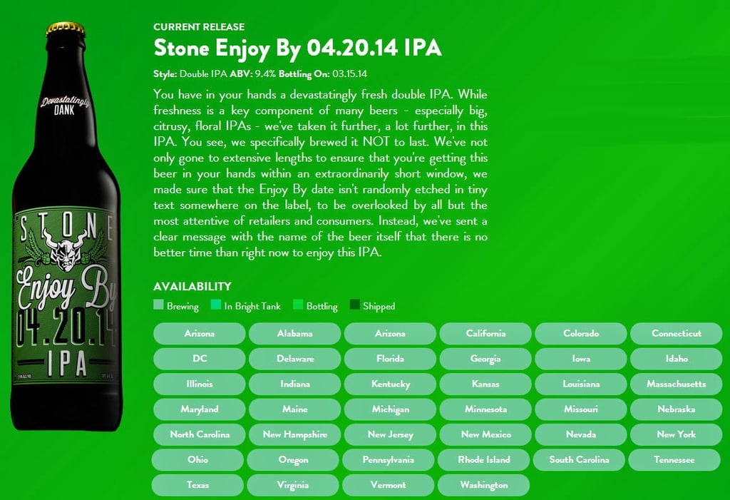 Stone Enjoy By 04.20.14 Coming To 40 Markets Including PA