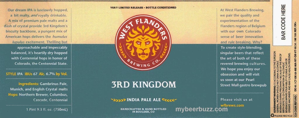 West Flanders Brewing – 3rd Kingdom IPA