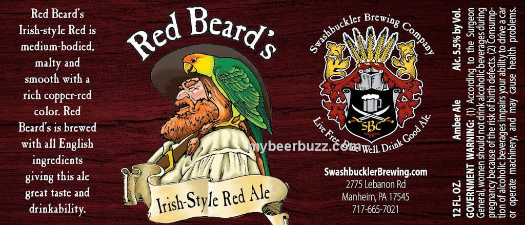 Swashbuckler – Capt. Rude's Blackwater Stout, Red Beard's Irish Red, Gold, Cadeau de Noel, Bermuda Triangle & Trois Poules De Noel 12oz Cans