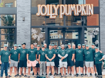 Under the new NIL rules, Jolly Pumpkin East Lansing is Now the Official Restaurant and Brewery of The Offensive Linemen and Long Snappers