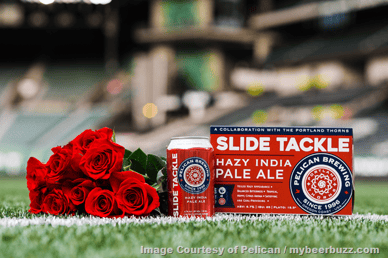 Pelican Brewing Unleashes Slide Tackle Hazy IPA Portland Thorns Collaboration Beer