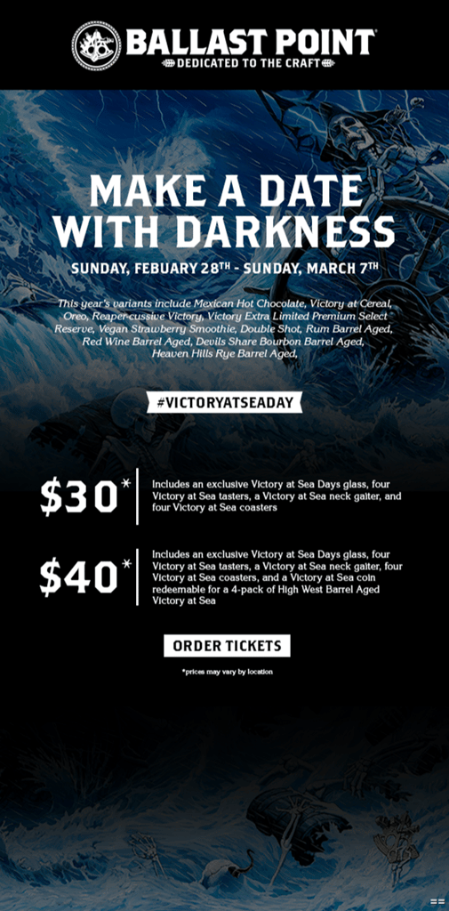 Ballast Point Victory at Sea Days Returns