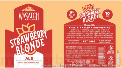 Wasatch Adding Strawberry Blonde Ale, Women Of Wasatch, Last One Down, Devastator, Top Of Main Series Witbier, Top Of Main Series Ginger Beer, SLC, UTX, Ghostrider IPA, Apricot Hefeweizen, Blueberry Hefeweizen & Top Of Main Series Raspberry Ale Cans
