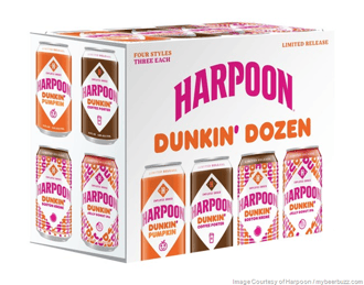 Bottling Joe and Joy: Harpoon Brewery and Dunkin’ Launch New Coffee and Donut-Infused Beers for Fall