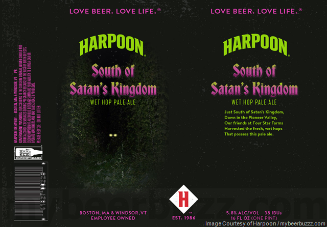 Harpoon Adding South Of Satan’s Kingdom Wet Hop Pale Ale Cans