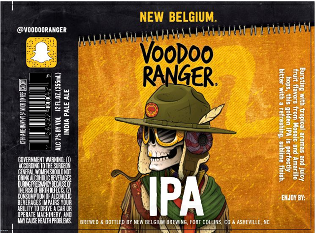 New Belgium Adding Snapchat Icon To Voodoo Ranger Packaging