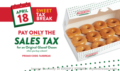 KRISPY KREME® Giving Taxpayers ‘Sweet Tax Break’ on Tax Day, April 18