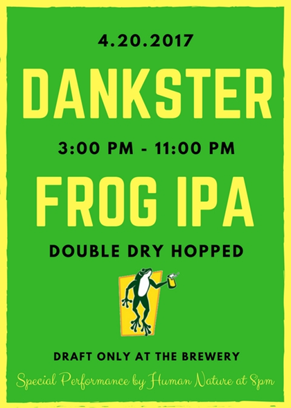 Hoppin’ Frog Releasing Dankster Frog IPA 4/20