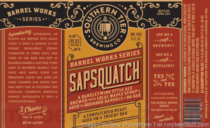 Southern Tier Barrel Works Series – Sapsquatch Bourbon Barrel Barleywine w/Maple Syrup