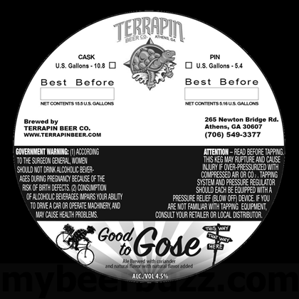 Terrapin – Good To Gose (New Name or New Flavor For Easy Gose?)