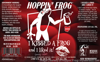 Hoppin’ Frog – I Kissed A Frog And I Liked It (Sexy Ale)