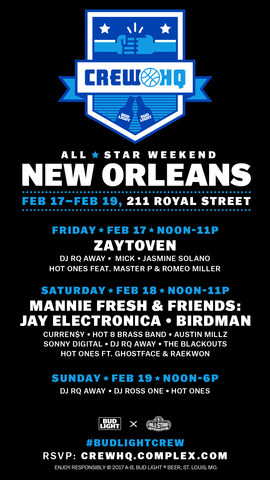 Bud Light Crew HQ Takes on New Orleans for NBA All-Star 2017