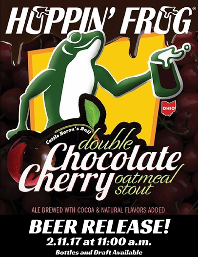 Hoppin’ Frog Double Chocolate Cherry Oatmeal Imperial Stout Coming 2/11