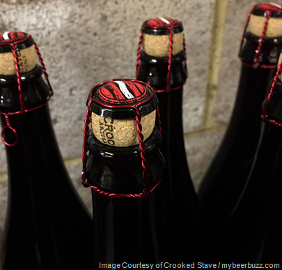 Crooked Adding Cork & Cage Barrel-Aged Sour Ales:  Nightmare In Brett Raspberry