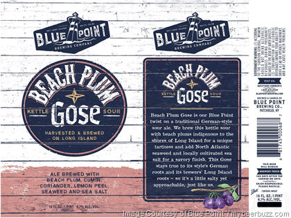 Blue Point Adding Beach Plum Gose 16oz Cans