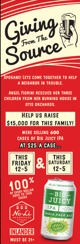 No-Li Brewhouse & Spokane Community Pull Together To Help A Neighbor And Hero