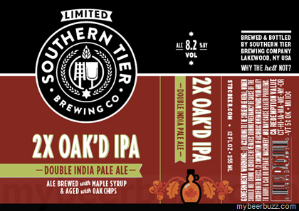 Southern Tier Adding 2X Oak’d IPA