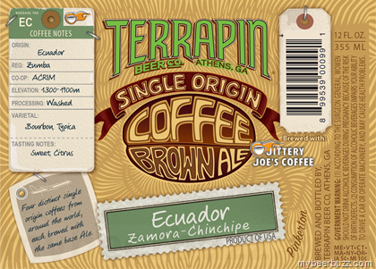 Terrapin Single Origin Coffee Brown Ale: Ecuador, Costa Rica, Indonesia & Kenya