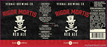 Vernal Brewing – Rigor Mortis Red Ale, Winter Warmer, He’s A She & Ms Bee Haven 12oz Cans