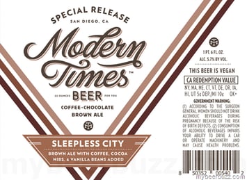 Modern Times – Sleepless City 22oz Bottles