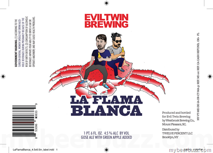 Evil Twin Adding La Flama Blanca Green Apple Gose