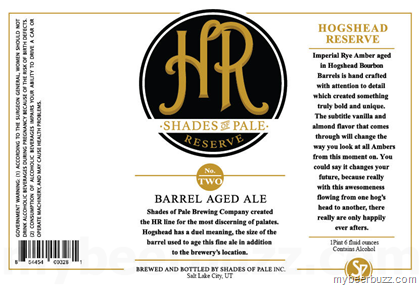 Shades of Pale Hogshead Reserve 2 Imperial Rye Amber