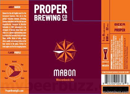 Proper Brewing Adding Mabon Weizenbock, Geol, Tripel Stamp, Beer Bar Blonde, Gruit & Salted Caramel