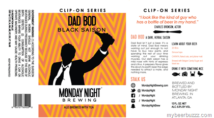 Monday Night Brewing Clip-On Series Dad Bod Black Saison Coming To Bottles