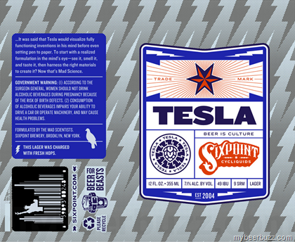 Sixpoint – Tesla Lager Hitting 12oz Cans