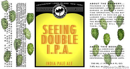 Blind Bat Brewery – Seeing Double IPA (aka Double IPA)