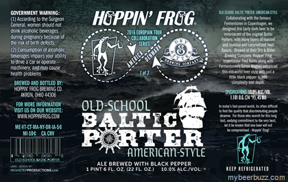 Hoppin’ Frog Collaborates With Dry & Bitter Brewing On Old School Baltic Porter