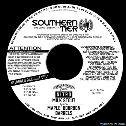 Southern Tier Cellar Vault Series – Nitro Milk Stout Aged In Maple Bourbon Barrels