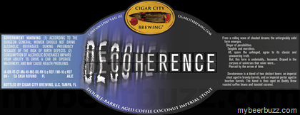 Cigar City – Decoherence Coffee Coconut Imperial Stout