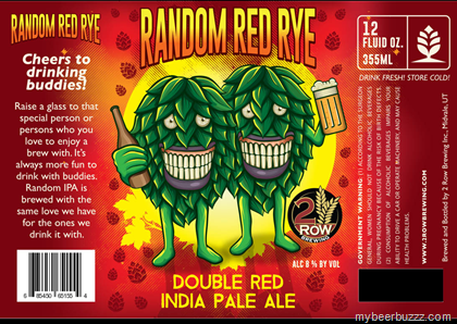 2 Row Brewing – Random Red Rye, Nemesis & The Shorter The Porter 12oz Bottles