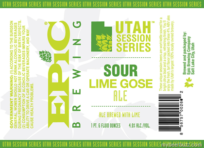Epic Brewing Adds Sour Lime Gose To Utah Session Series