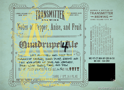 Transmitter Brewing – A4 Quadrupel Ale