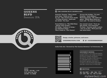 Queens Brewery – Queens Blvd Session IPA 16oz Cans