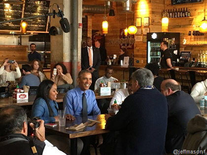 President Obama Visits Jolly Pumpkin