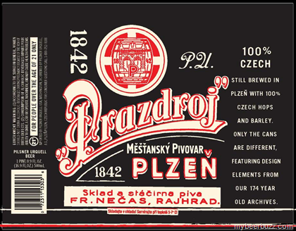 Pilsner Urquell Historic Packaging